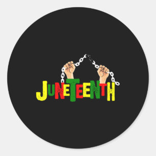 Juneteenth African Black Free-ish Since 1865 Indep Classic Round Sticker