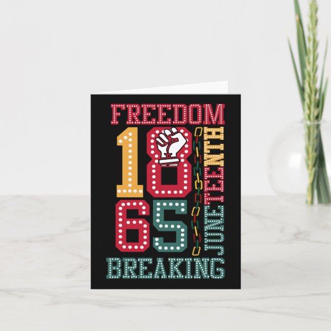 Juneteenth African Freedom Breaking Every Chain Si Card (Front)