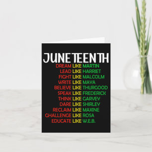 Juneteenth African Independence Day Black Freedom Card