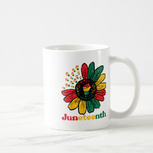 Juneteenth African Sunflower Fists Girls Kids Todd Coffee Mug