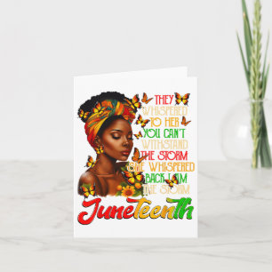 Juneteenth Afro American Black Women Black History Card