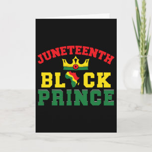 Juneteenth Afro American Boy Son Family Matching J Card