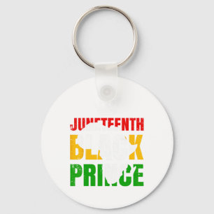 Juneteenth Afro American Boy Son Family Matching J Key Ring
