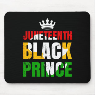 Juneteenth Afro American Boy Son Family Matching J Mouse Pad