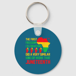 Juneteenth - afro american civil rights black key ring