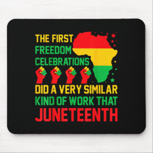 Juneteenth - afro american civil rights black mouse pad