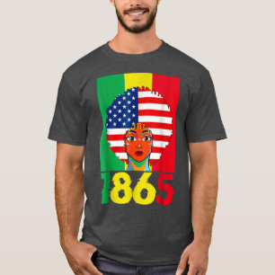 Juneteenth Afro American Flag 1865 Black Independe T-Shirt