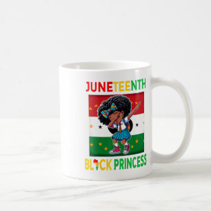 Juneteenth Afro Melanin Dabbing Girl Princess Afri Coffee Mug