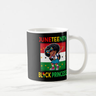 Juneteenth Afro Melanin Dabbing Girl Princess Afri Coffee Mug