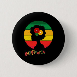 Juneteenth Afro Queen I Am Black History Proud 6 Cm Round Badge