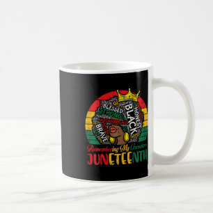 Juneteenth Afro Woman Remembering Ancestors Girls Coffee Mug