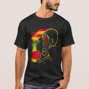 Juneteenth Afro Women Pan African Black History Mo T-Shirt