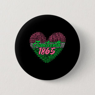Juneteenth Aka Love Heart 6 Cm Round Badge