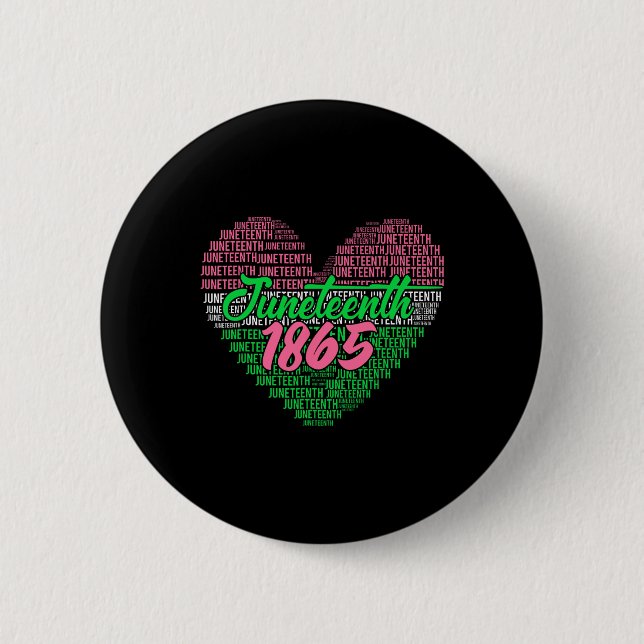 Juneteenth Aka Love Heart  6 Cm Round Badge (Front)