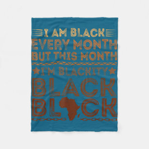 Juneteenth am black every month pride men women fleece blanket