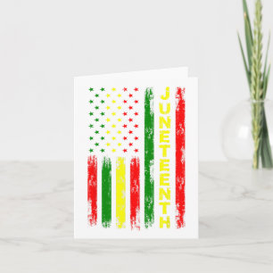 Juneteenth American Flag Black Freedom Day June 19 Card