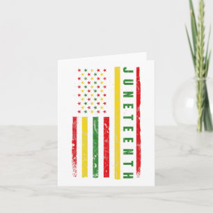 Juneteenth American Flag Emancipation Melanin Blac Card