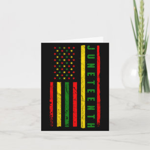 Juneteenth american flag emancipation melanin card