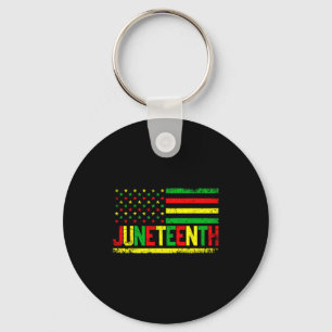 Juneteenth american flag emancipation melanin key ring