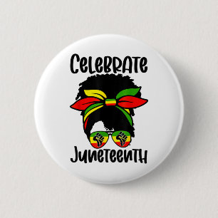 Juneteenth Ancestors Black African American Flag P 6 Cm Round Badge