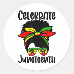 Juneteenth Ancestors Black African American Flag P Classic Round Sticker