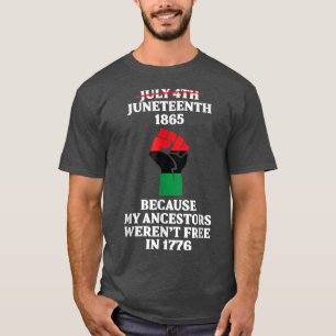 Juneteenth Ancestors Black African American Flag P T-Shirt