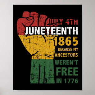 Juneteenth Ancestors Weren't Free In 1865 4th Of J Poster