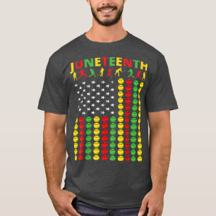 Juneteenth Baseball American Flag Freedom Day Base T-Shirt