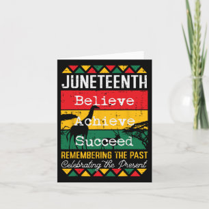 Juneteenth Believe Achieve Succeed African Women M Card