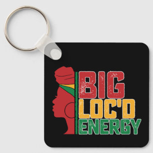 Juneteenth Big Loc'd Energy Black Freedom Key Ring