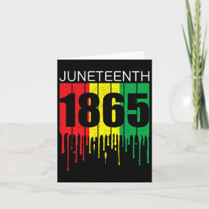 Juneteenth Black African American Flag Freedom Vin Card