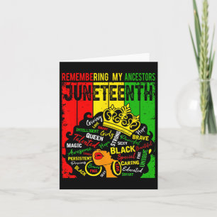 Juneteenth Black African Women Hair Remembering My Card