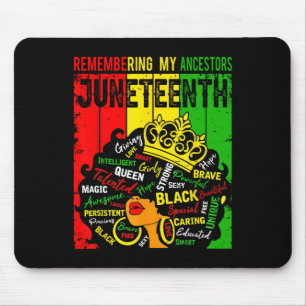 Juneteenth Black African Women Hair Remembering My Mouse Pad
