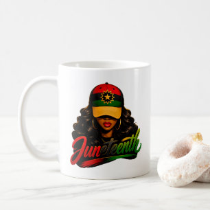 Juneteenth Black Afro Women Melanin Freedom 1865 Coffee Mug