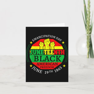 Juneteenth black american freedom emancipation day card