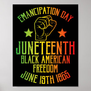 Juneteenth Black American Freedom June 19th Emanci Poster