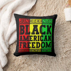 Juneteenth Black American Freedom Remembering Cool Cushion