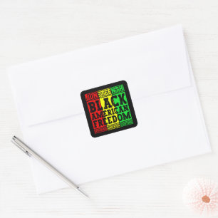 Juneteenth Black American Freedom Remembering Cool Square Sticker