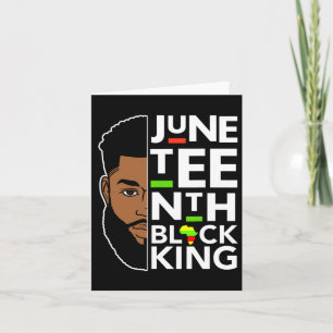 Juneteenth Black Bruh King Melanin Father Dad Men Card