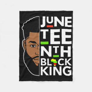 Juneteenth Black Bruh King Melanin Father Dad Men Fleece Blanket