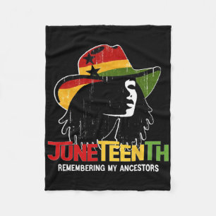 Juneteenth Black Cowgirl 1865 Ancestor Black Freed Fleece Blanket