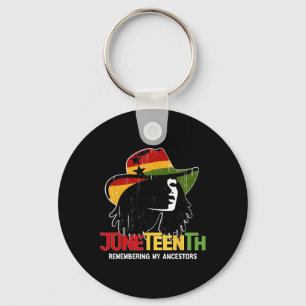 Juneteenth Black Cowgirl 1865 Ancestor Black Freed Key Ring