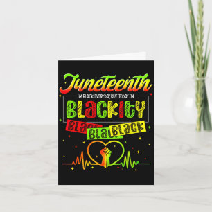 Juneteenth black everyday blackity heartbeat men card