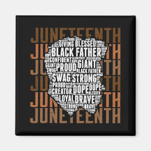 Juneteenth Black Father African Freedom Day Dad Pa Magnet