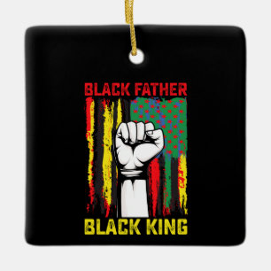 Juneteenth Black Father Day Dad King Celebrating F Ceramic Ornament