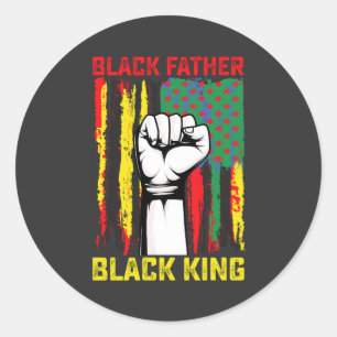 Juneteenth Black Father Day Dad King Celebrating F Classic Round Sticker