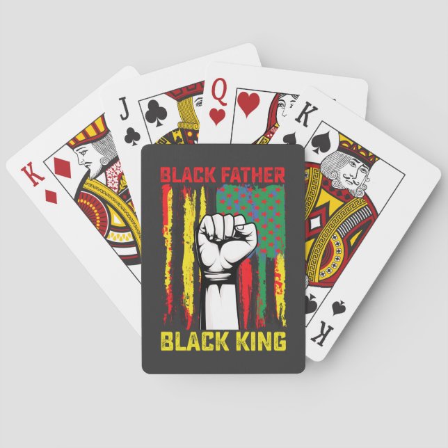 Juneteenth Black Father Day Dad King Celebrating F Playing Cards (Back)