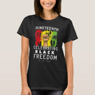 Juneteenth Black Freedom African American Flag Pri T-Shirt