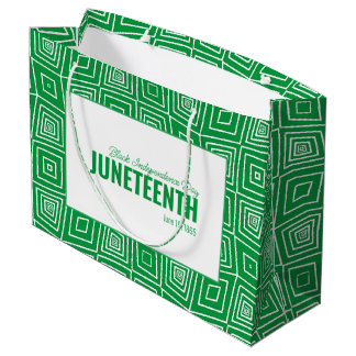 JUNETEENTH Black Freedom Day June 19 1865  Large Gift Bag