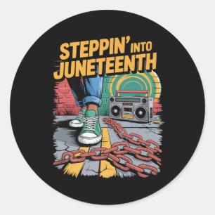 Juneteenth Black Freedom Family Matching Vintage A Classic Round Sticker